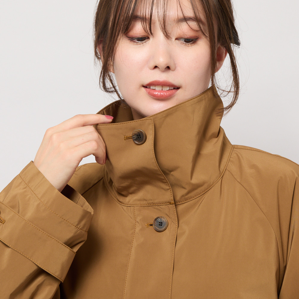 【撥水】Aラインシルエット・ラグランスリーブトレンチブルゾン10