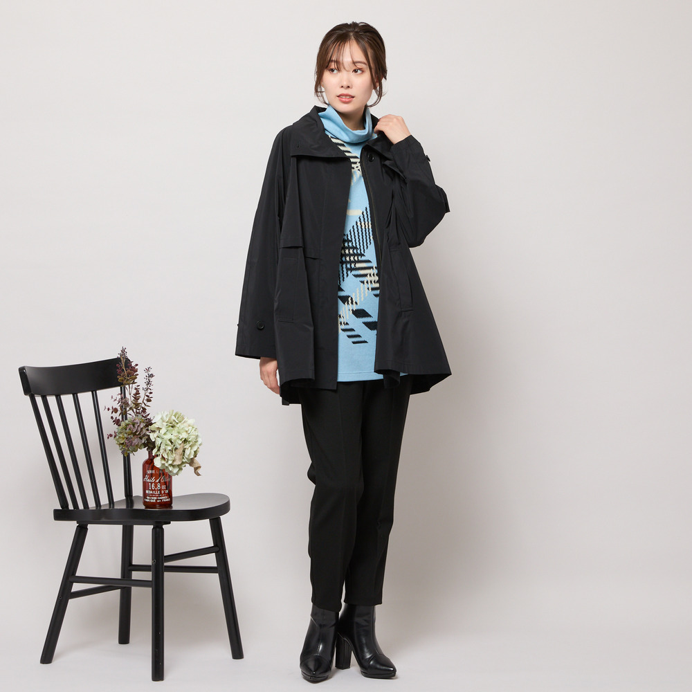 【撥水】Aラインシルエット・ラグランスリーブトレンチブルゾン16