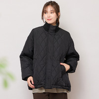 ダイヤ柄キルト加工中綿ジャケット