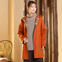 リバーチェックフーディーコート