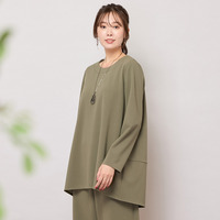 【手洗いOK・セットアップ対応】ジョーゼットジャージ・バックヘム切り替えトップ