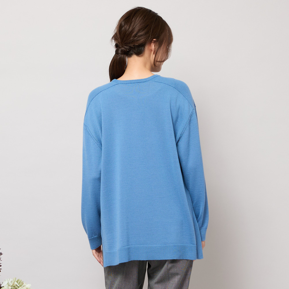 ワンカラー・サイドスリットニットトップ10