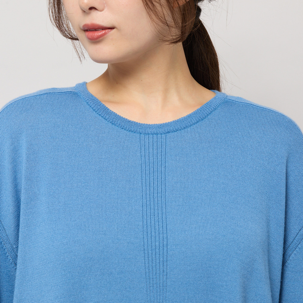 ワンカラー・サイドスリットニットトップ16