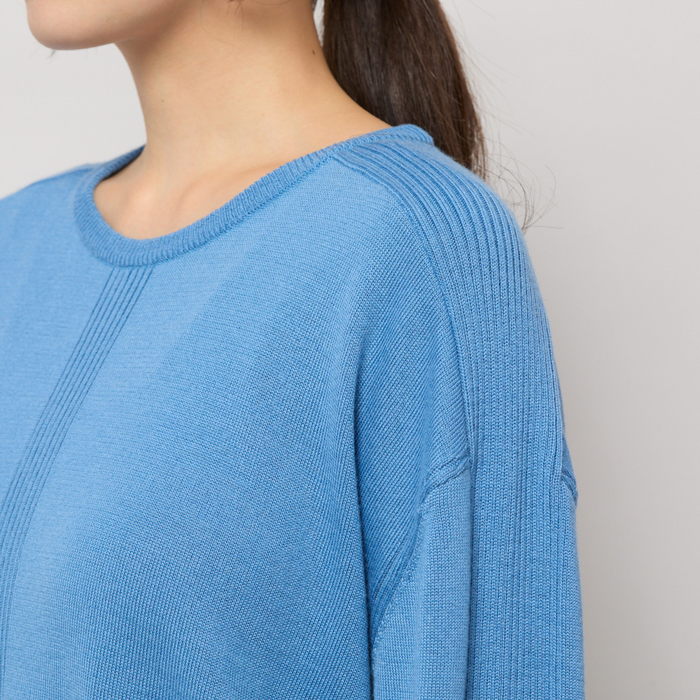 ワンカラー・サイドスリットニットトップ17