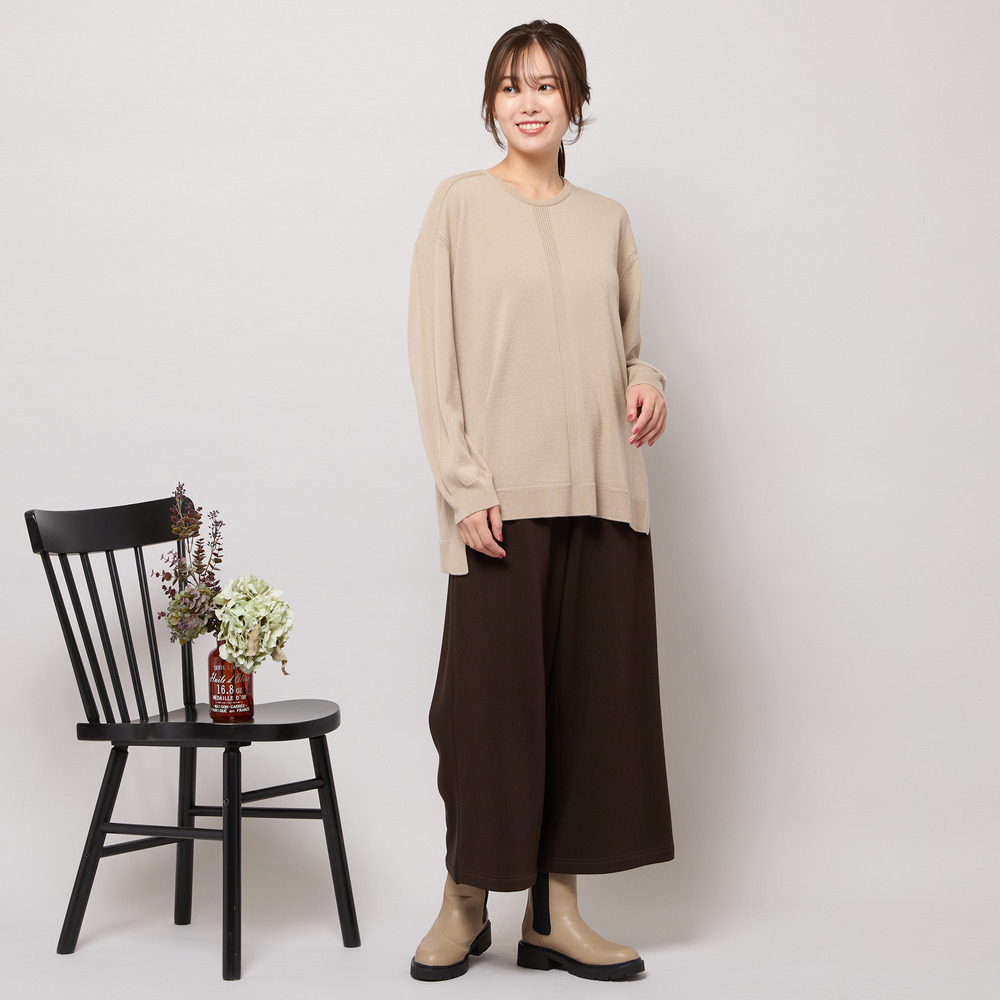 ワンカラー・サイドスリットニットトップ3