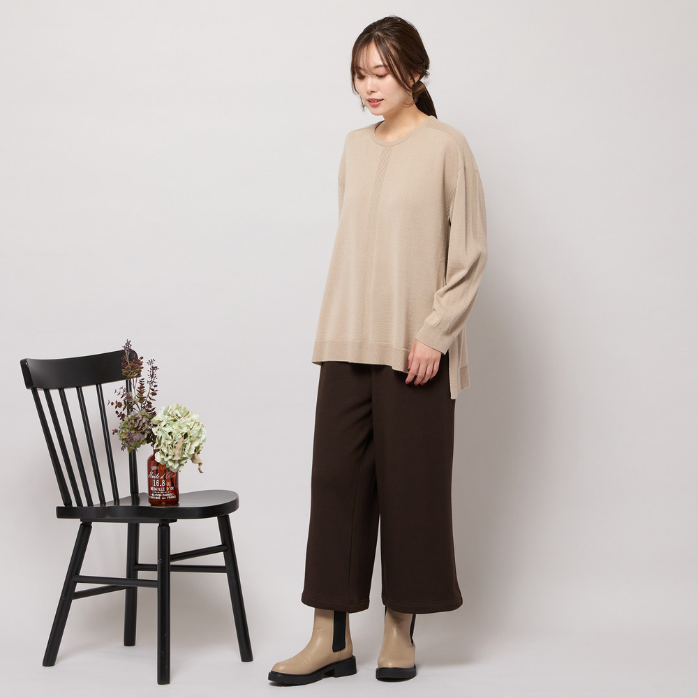 ワンカラー・サイドスリットニットトップ4