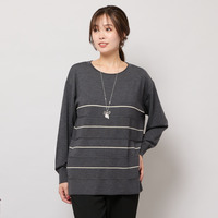 バイカラーボーダーニットトップ