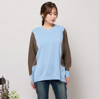 バイカラー配色・ドルマンスリーブニット