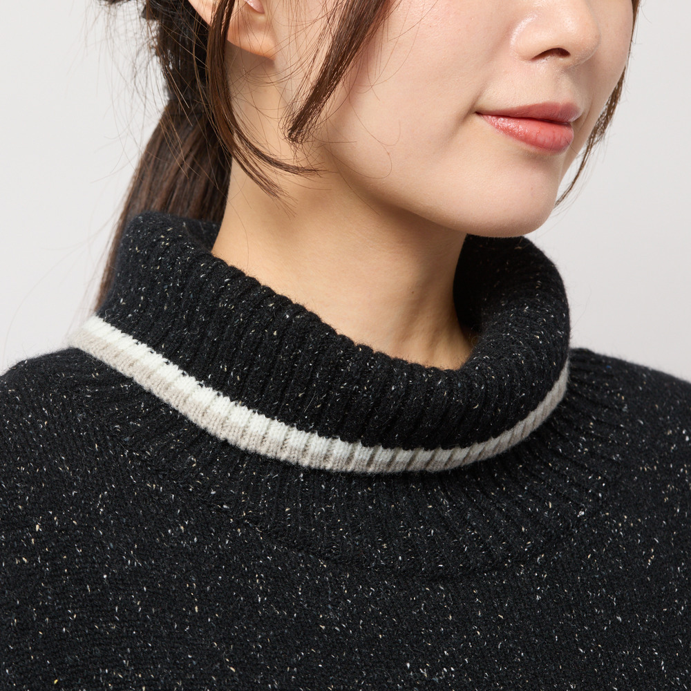 【手洗いOK】配色使い・タートルネックニットトップ17