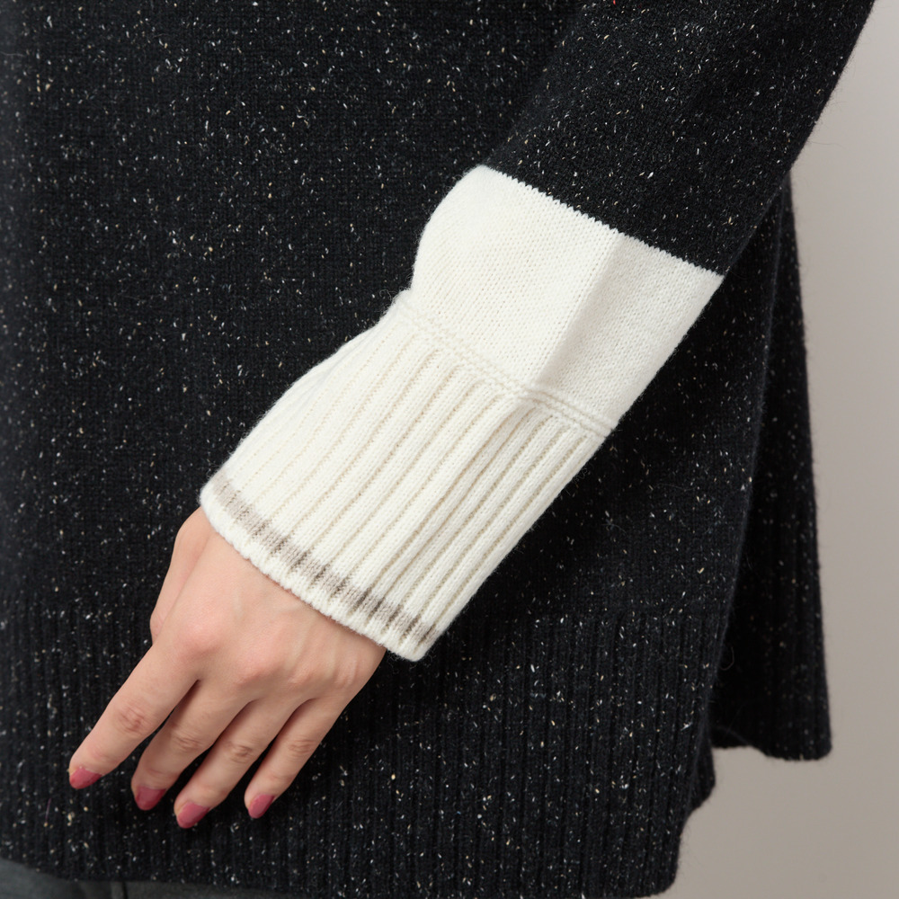 【手洗いOK】配色使い・タートルネックニットトップ18