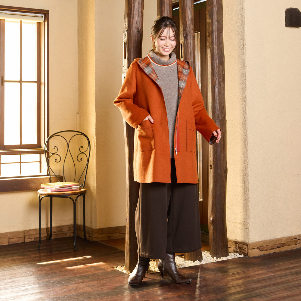 【手洗いOK】配色使い・タートルネックニットトップ8