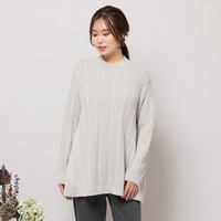 【手洗いOK】ハイネック・フレアーシルエットニット