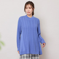 【手洗いOK】ハイネック・フレアーシルエットニット