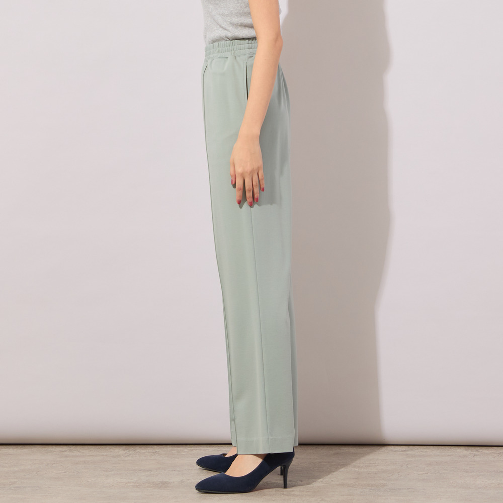 【手洗いOK・接触冷感・紫外線防止】マシュマロポンチ・フロントピンタックパンツ1