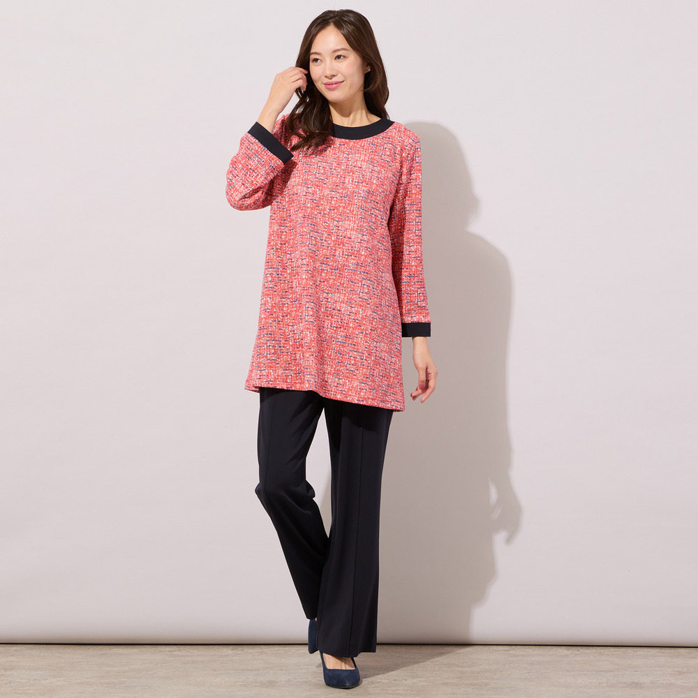 【手洗いOK・接触冷感・紫外線防止】マシュマロポンチ・フロントピンタックパンツ12