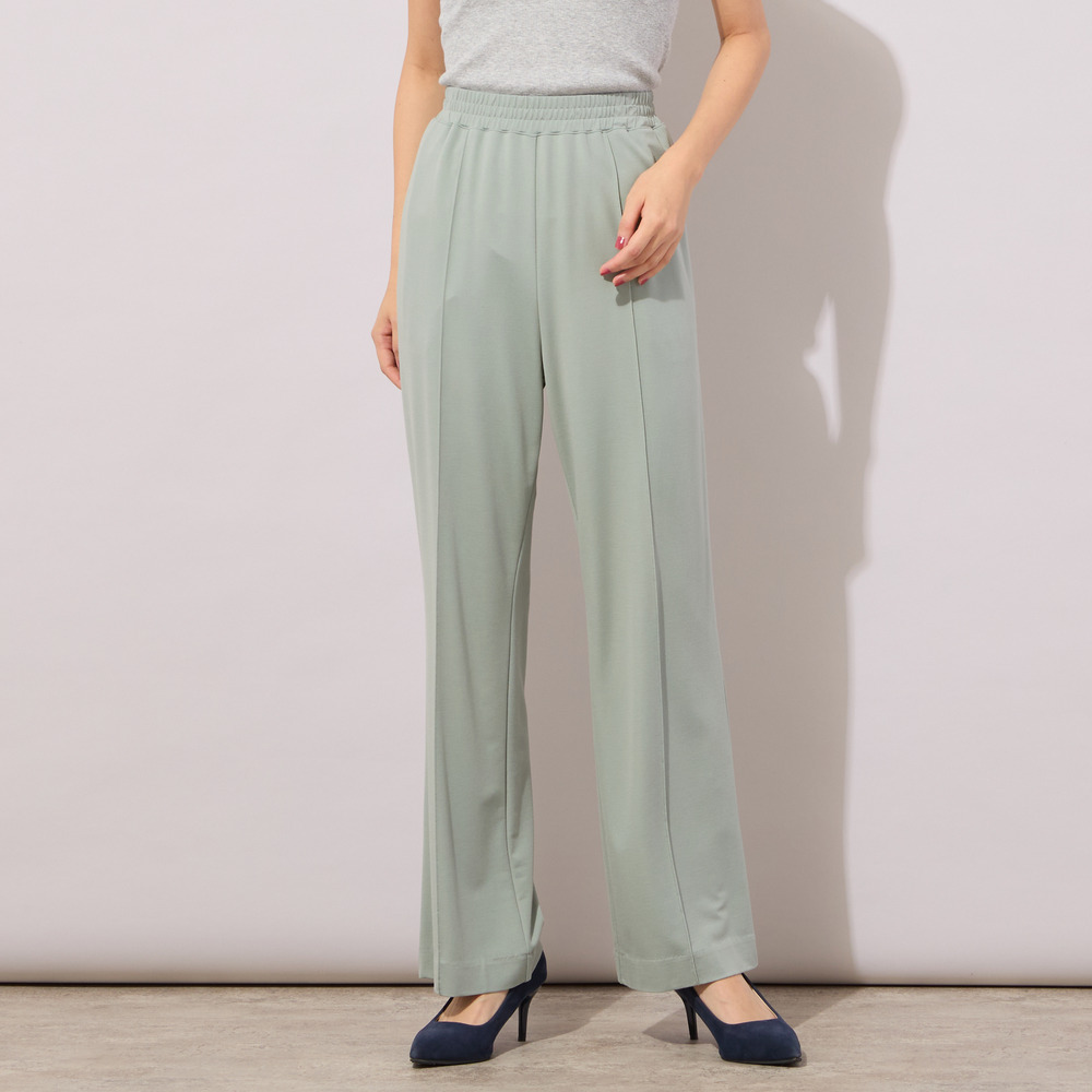 【手洗いOK・接触冷感・紫外線防止】マシュマロポンチ・フロントピンタックパンツ3