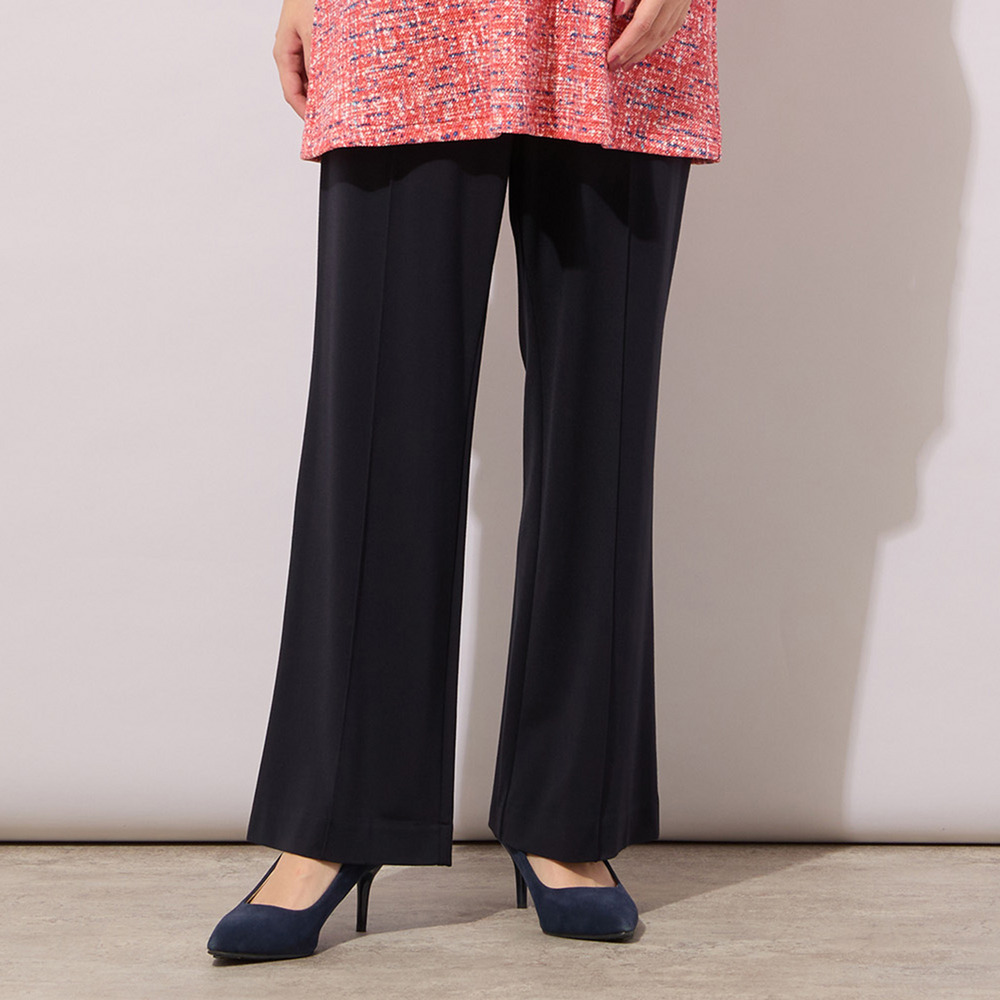 【手洗いOK・接触冷感・紫外線防止】マシュマロポンチ・フロントピンタックパンツ1