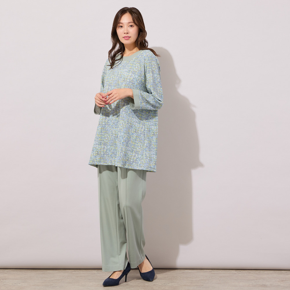 【手洗いOK】DJニット・フレアーシルエットチュニックカットソー(追加分)10