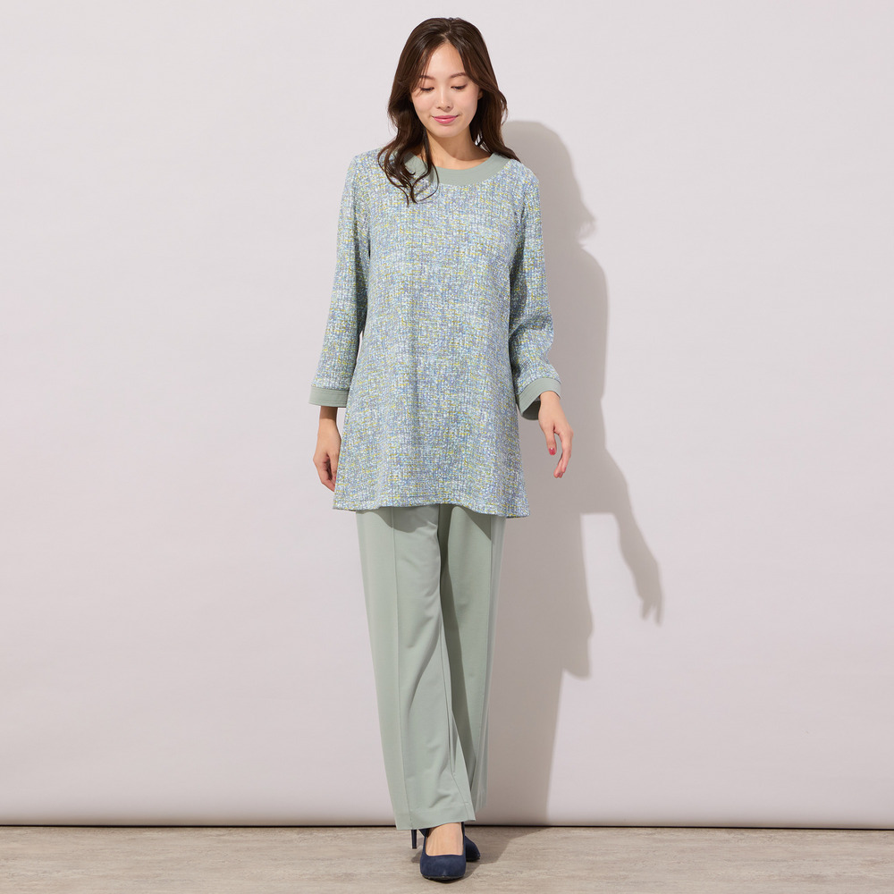 【手洗いOK】DJニット・フレアーシルエットチュニックカットソー(追加分)8