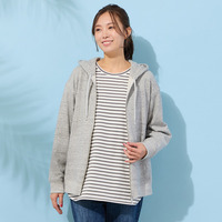 【手洗いOK】PISANOエンブレム刺繍入りメランジパーカー