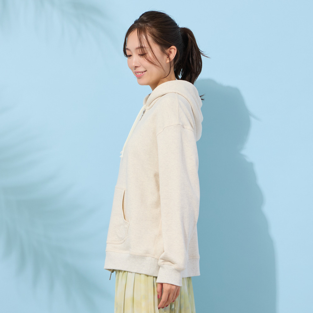 【手洗いOK】PISANOエンブレム刺繍入りメランジパーカー1