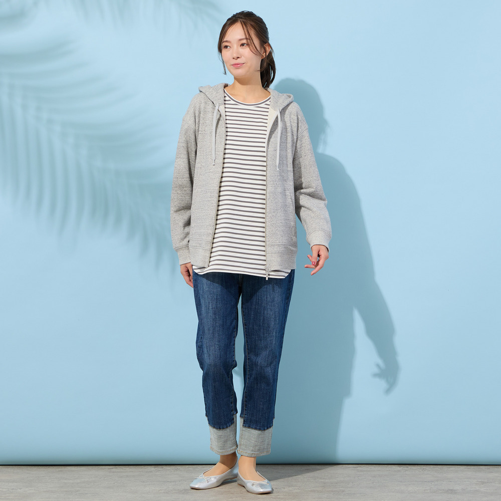 【手洗いOK】PISANOエンブレム刺繍入りメランジパーカー12