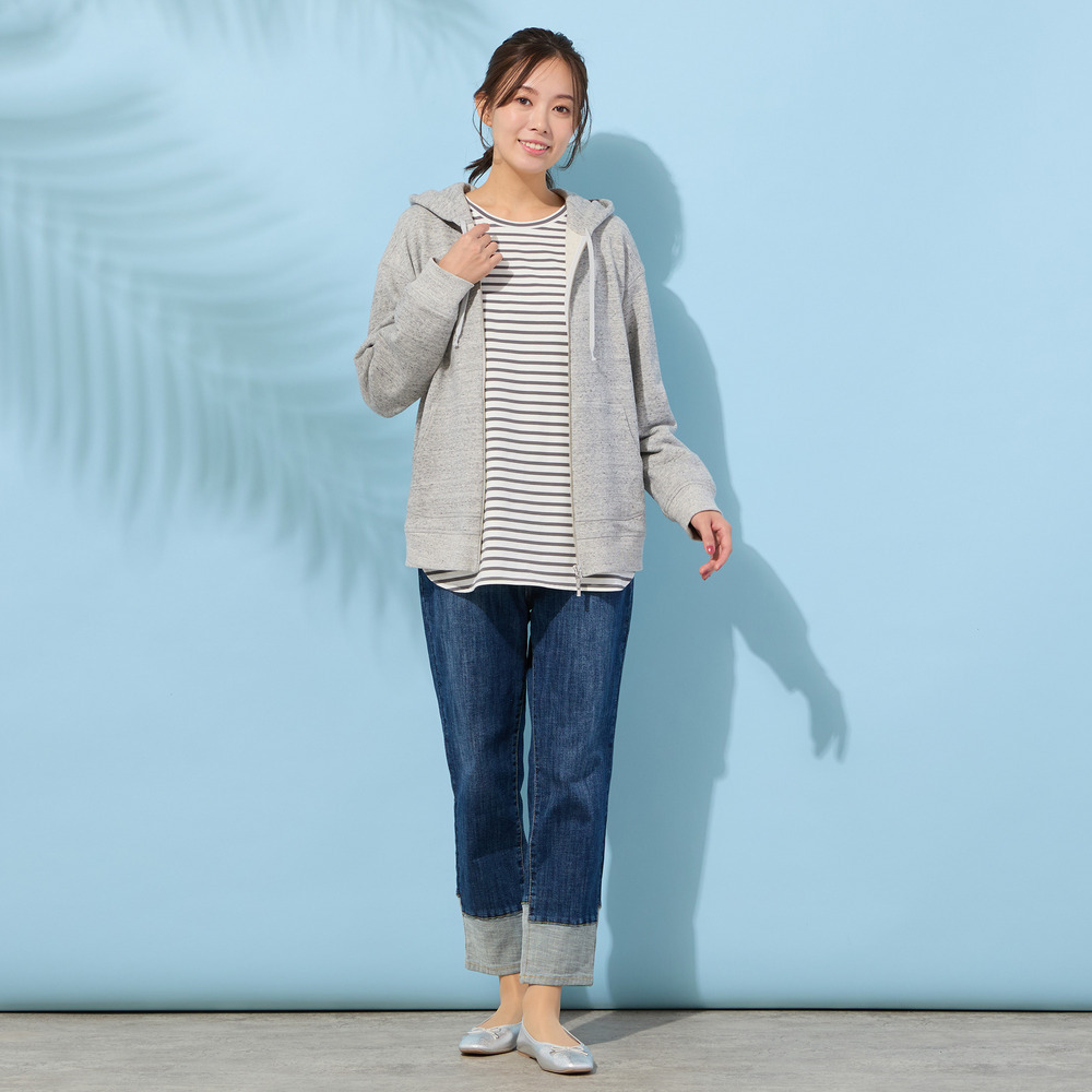 【手洗いOK】PISANOエンブレム刺繍入りメランジパーカー13