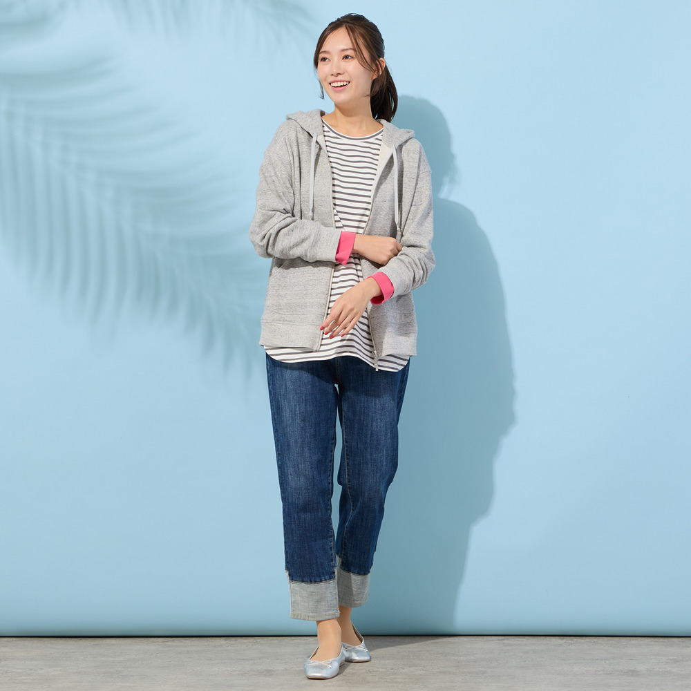 【手洗いOK】PISANOエンブレム刺繍入りメランジパーカー14