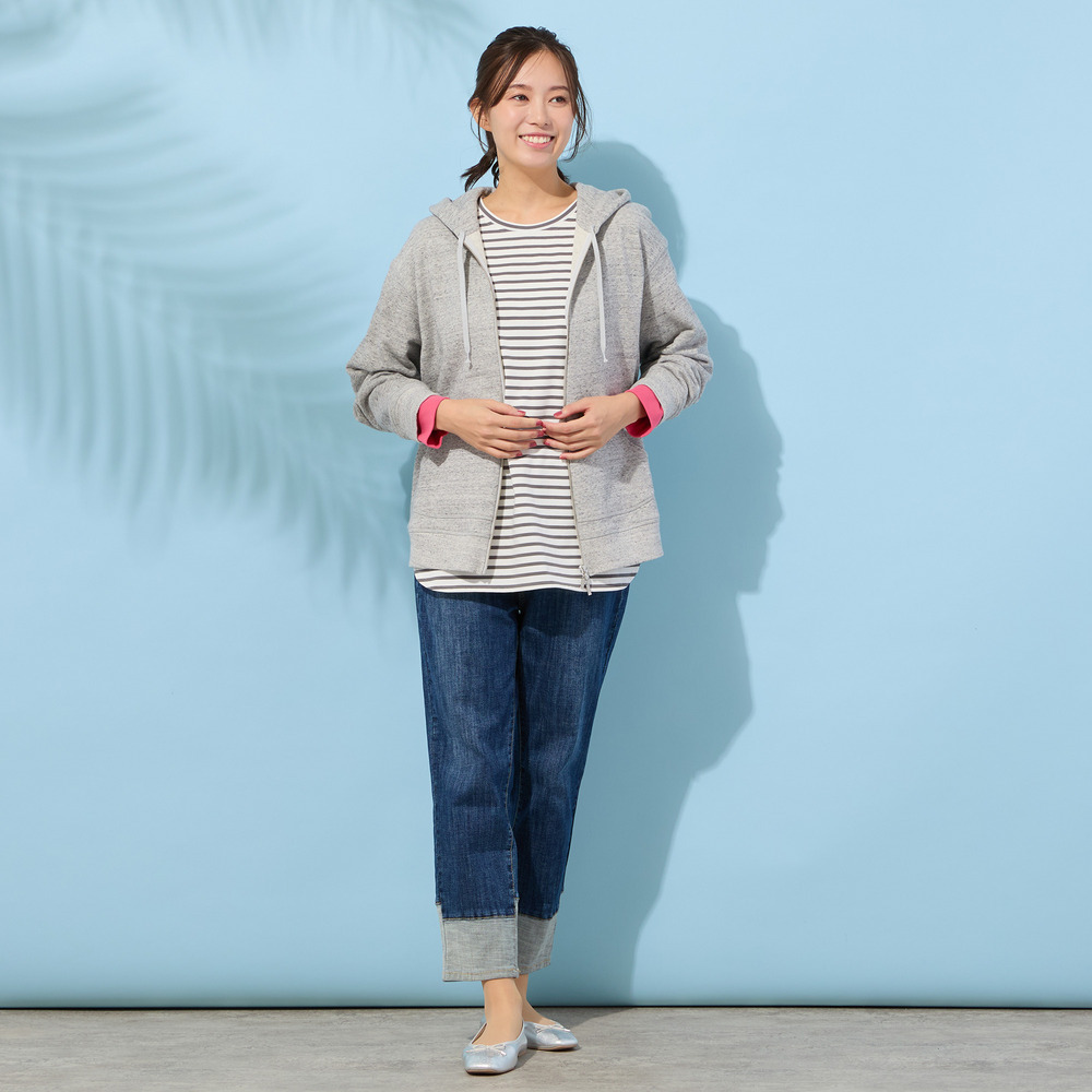 【手洗いOK】PISANOエンブレム刺繍入りメランジパーカー15