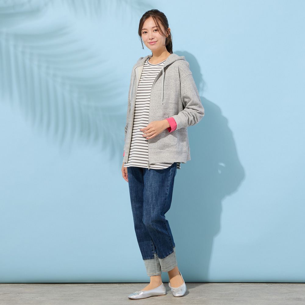 【手洗いOK】PISANOエンブレム刺繍入りメランジパーカー16