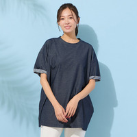 【手洗いOK】Jカミーチェニットデニム・コクーンカットソー