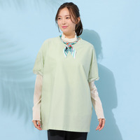 【手洗いOK】Jカミーチェニットデニム・コクーンカットソー