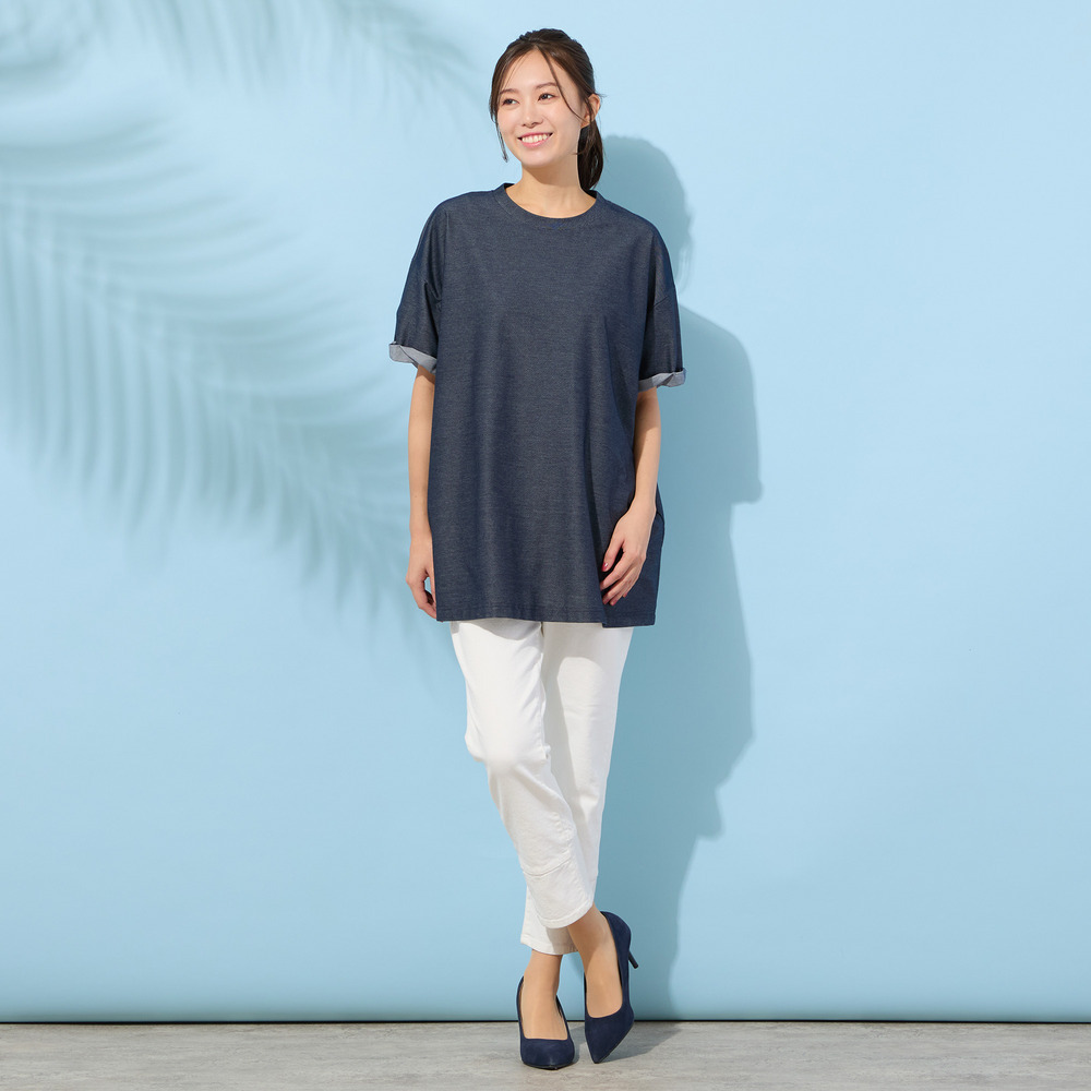 【手洗いOK】Jカミーチェニットデニム・コクーンカットソー3