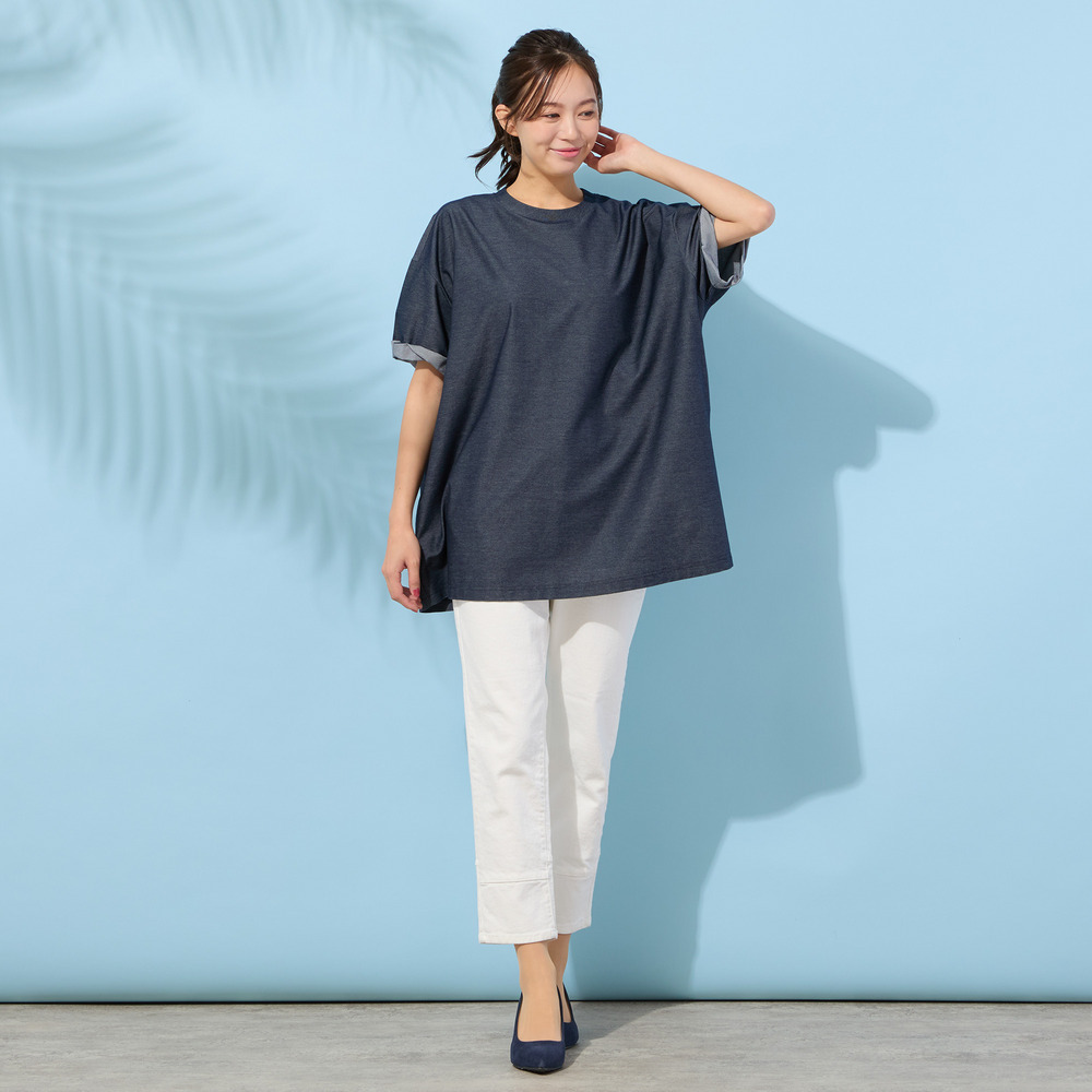 【手洗いOK】Jカミーチェニットデニム・コクーンカットソー5