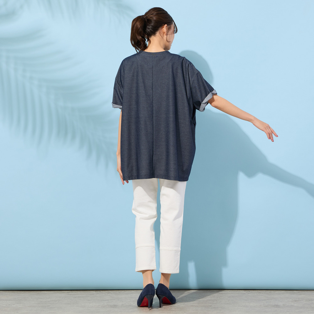 【手洗いOK】Jカミーチェニットデニム・コクーンカットソー7