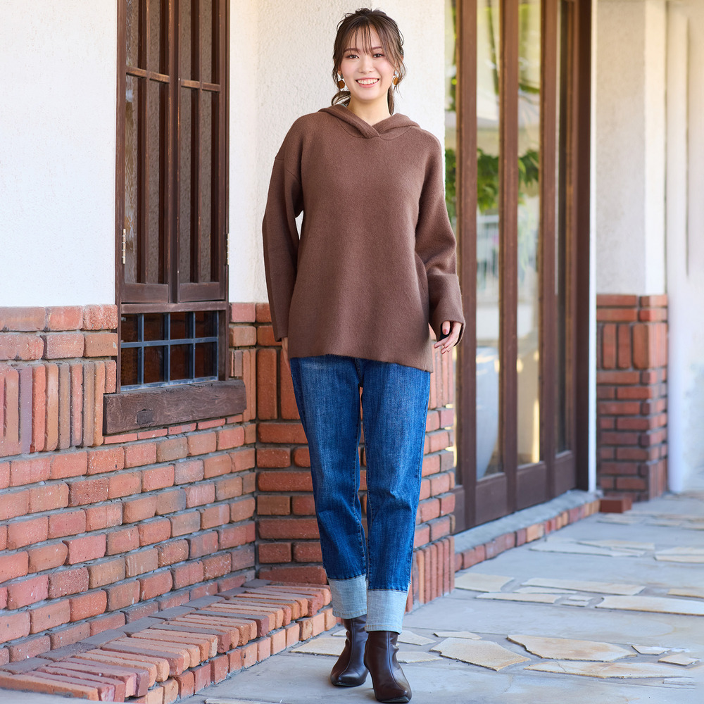 FOXブレンドダブルフェイス・フーディーニット1