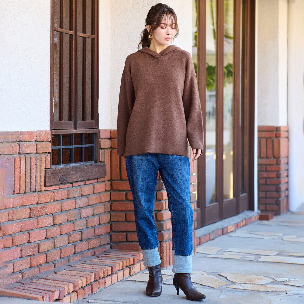 FOXブレンドダブルフェイス・フーディーニット2