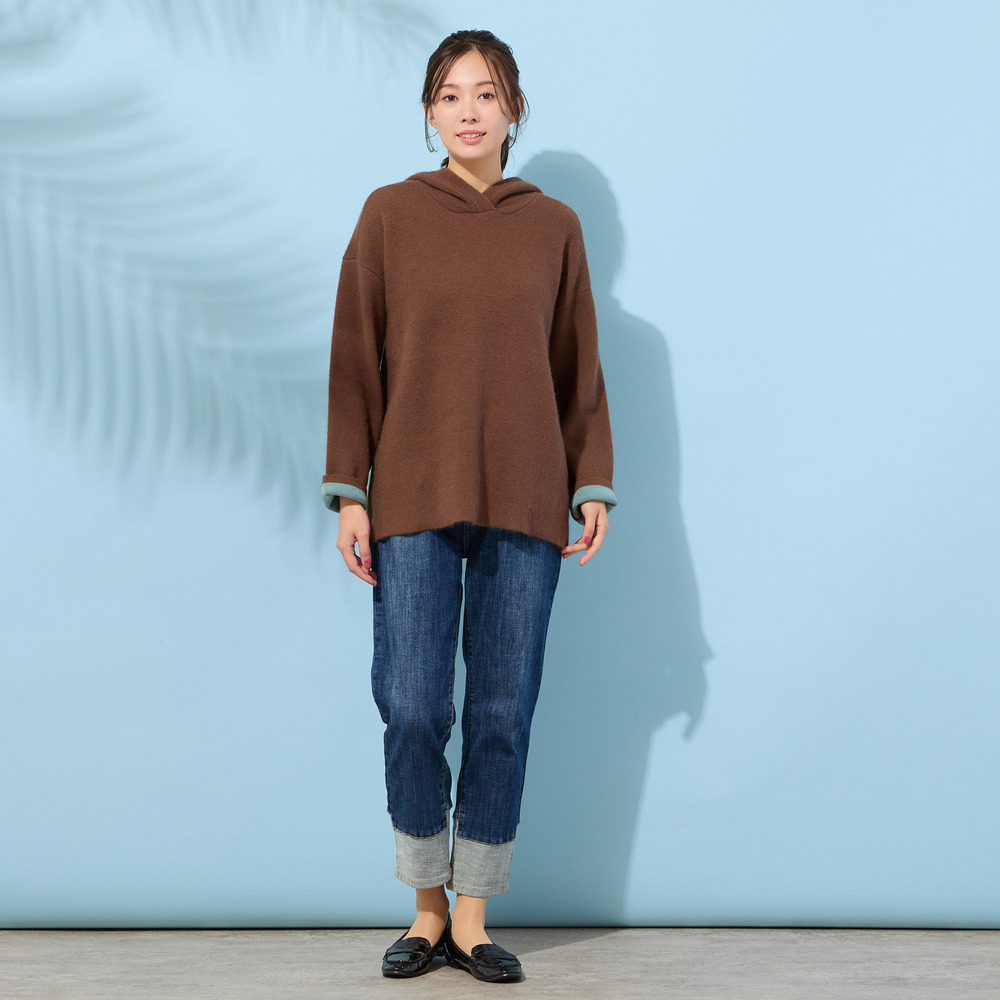 FOXブレンドダブルフェイス・フーディーニット4