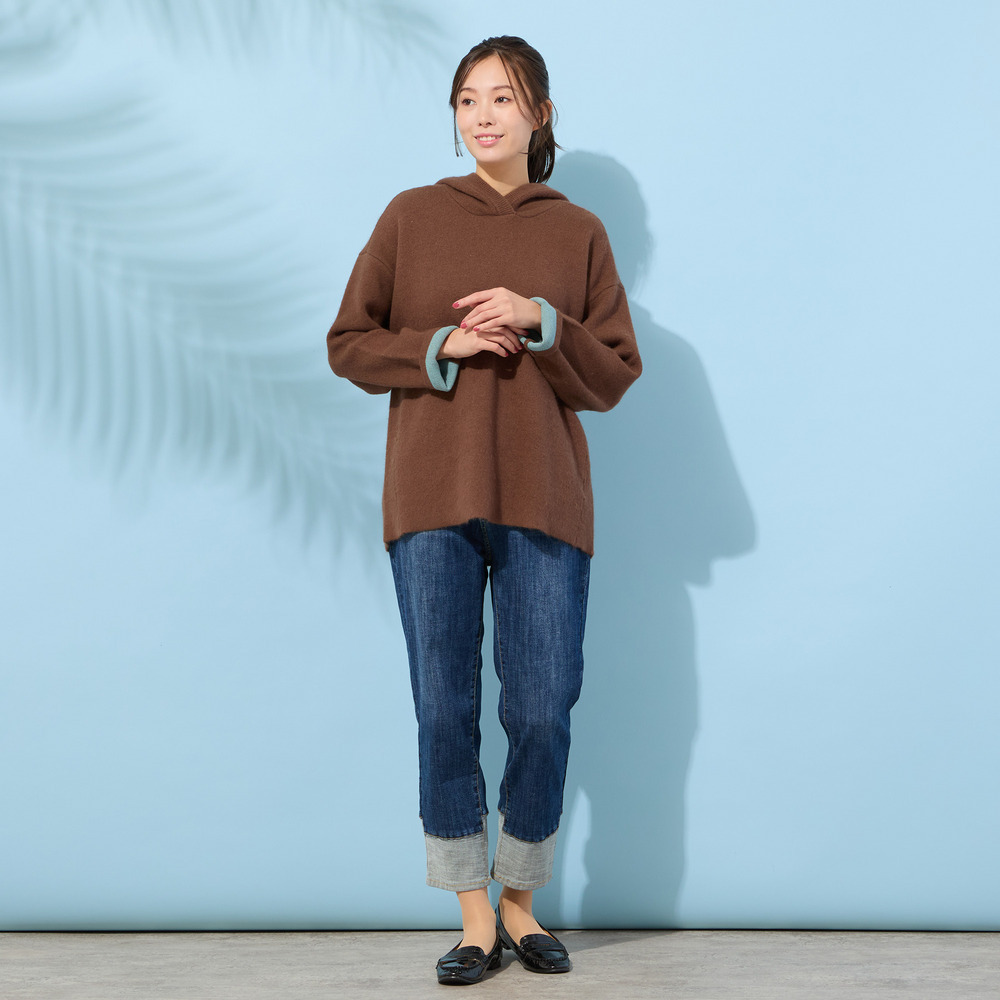 FOXブレンドダブルフェイス・フーディーニット5