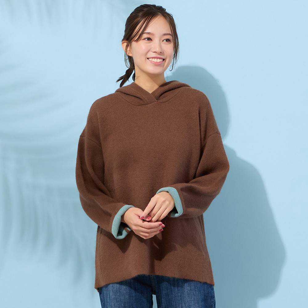 FOXブレンドダブルフェイス・フーディーニット1