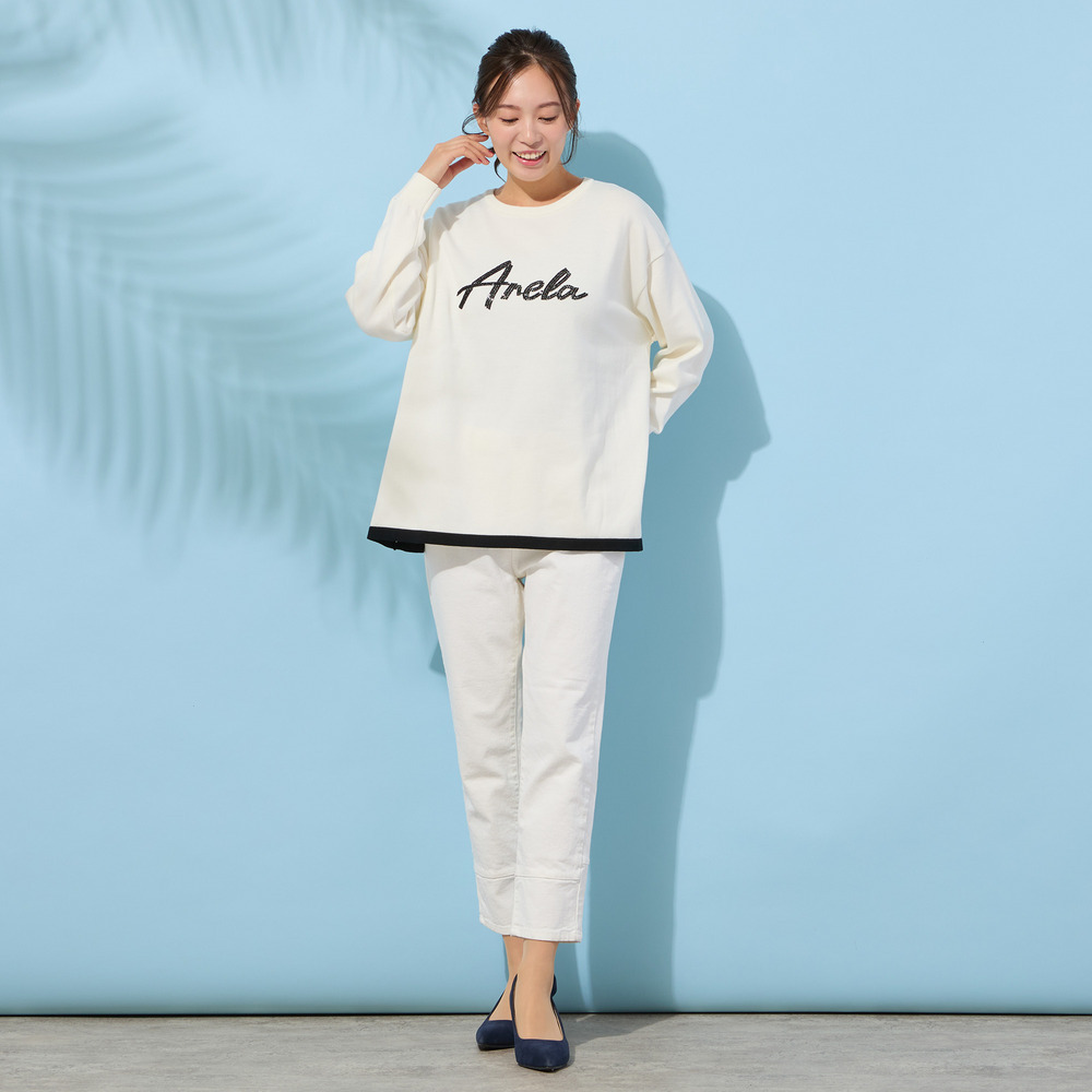 【手洗いOK】『Anela』スパンコール刺繍ニット2