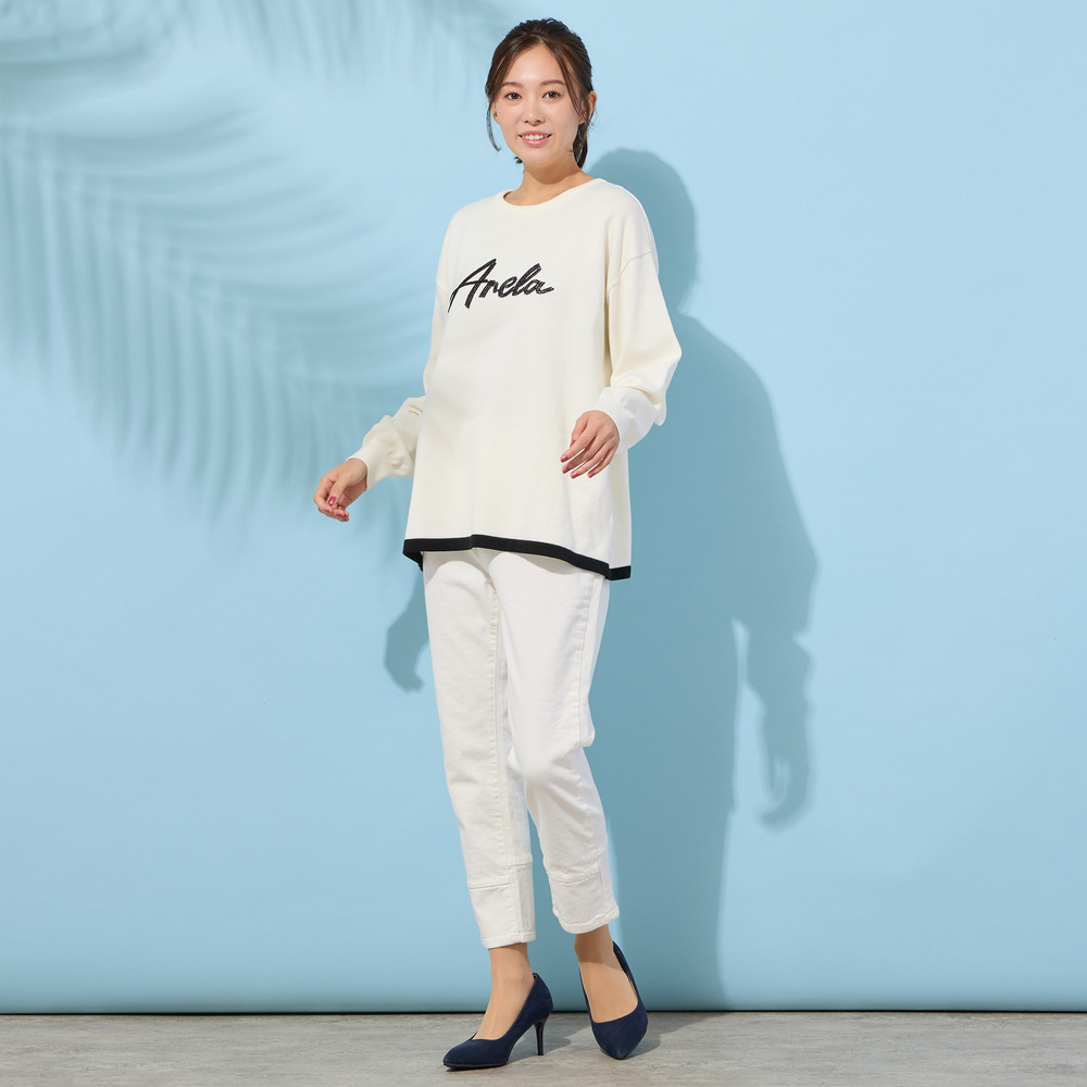 【手洗いOK】『Anela』スパンコール刺繍ニット3