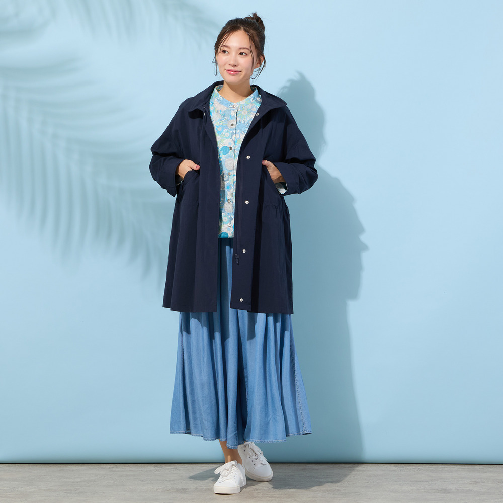 【手洗いOK・綿100%・リバティコラボ・2Way】サイドタックブラウス14