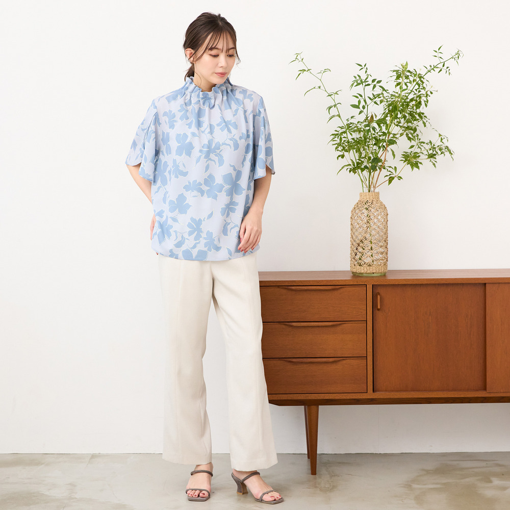 【手洗いOK・セットアップ対応】チューリップスリーブブラウス4