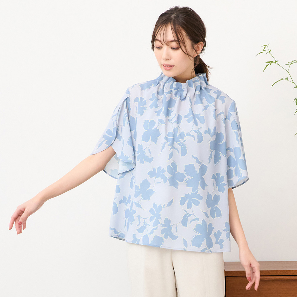 【手洗いOK・セットアップ対応】チューリップスリーブブラウス1