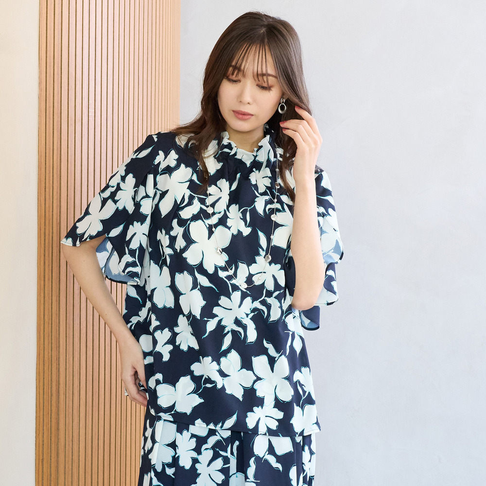 【手洗いOK・セットアップ対応】チューリップスリーブブラウス1