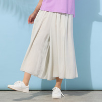 【手洗いOK・セットアップ対応】製品洗い・テンセルデニムキュロットパンツ