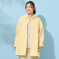 【接触冷感】デザインタックスリーブ・ステンカラーコート