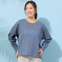 【手洗いOK】『AINA』デニムアップリケカットソー