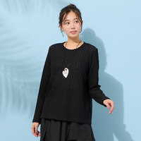 【手洗いOK】シアーレース・クルーネックカットソー